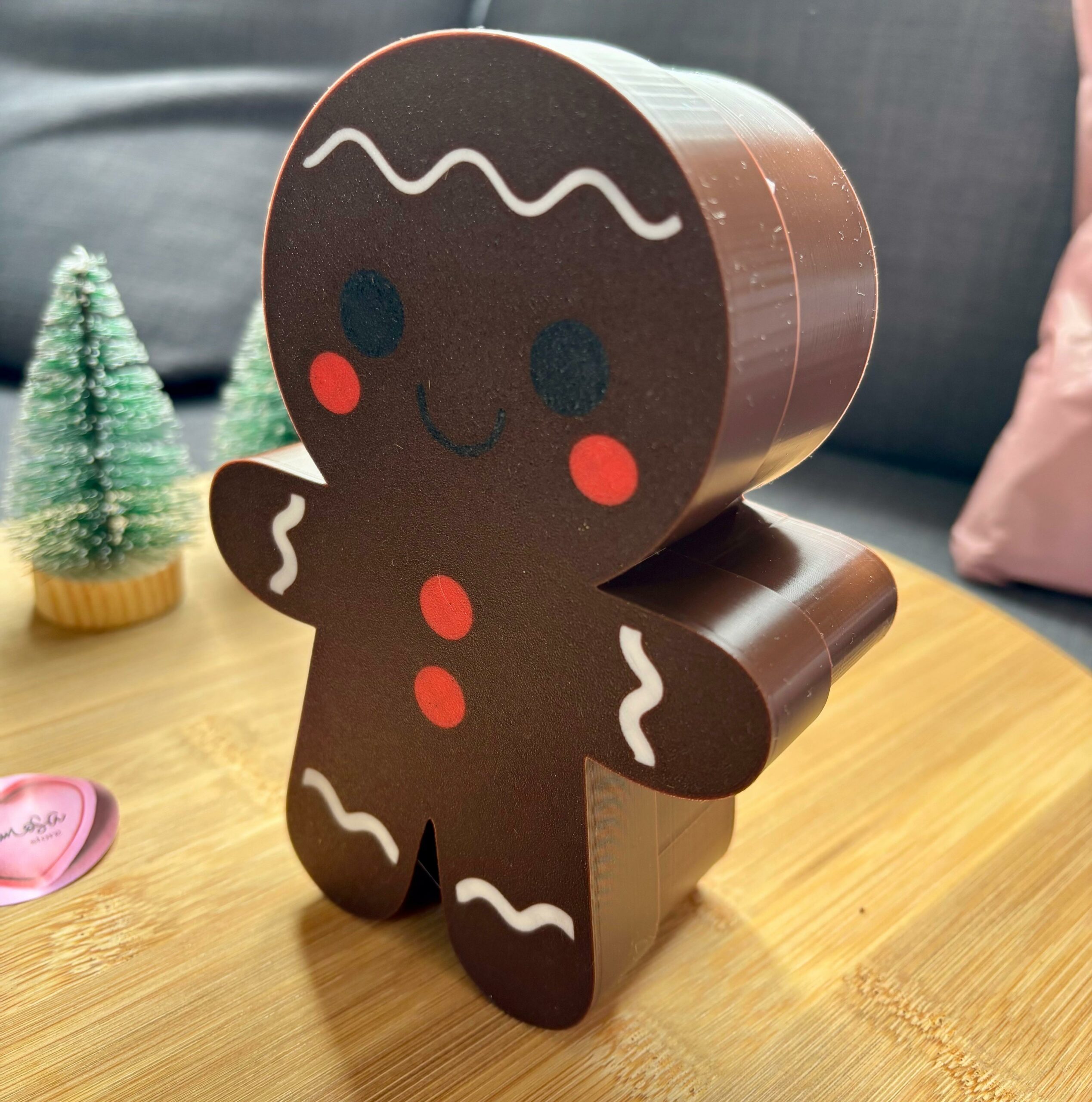 Cofre Navideño en Forma de Muñeco de Jengibre – 15 x 10 x 5 cm - Imagen 10